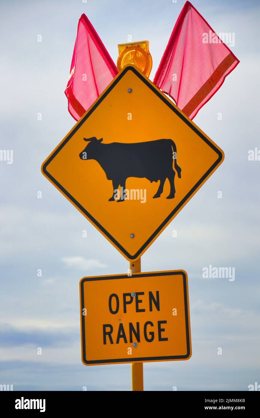 Open Range Sign stock image. Image of hotel, arizona, gump - 9524345