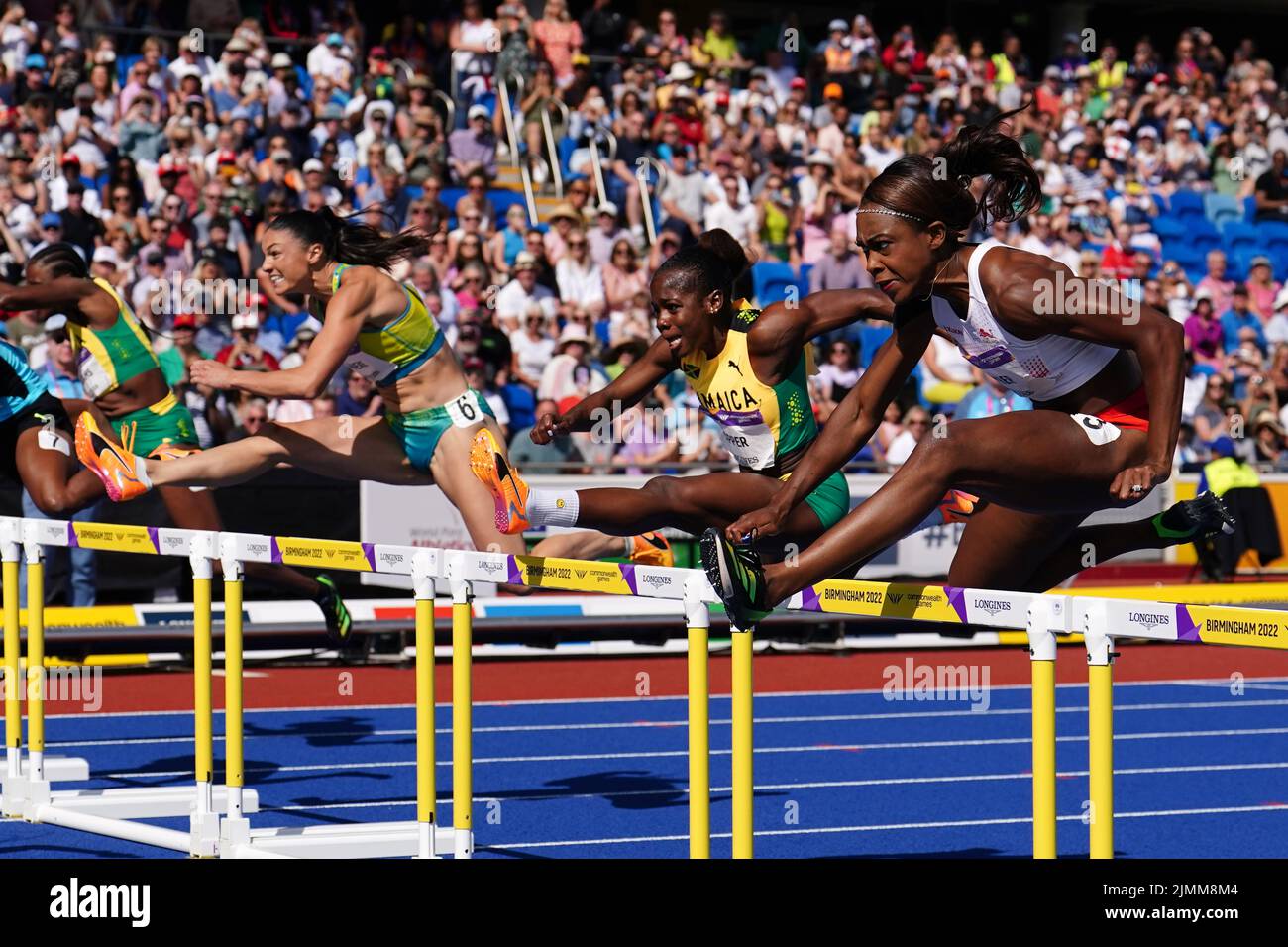 England's Cindy Sember (right) during Women's 100m Hurdles Final at