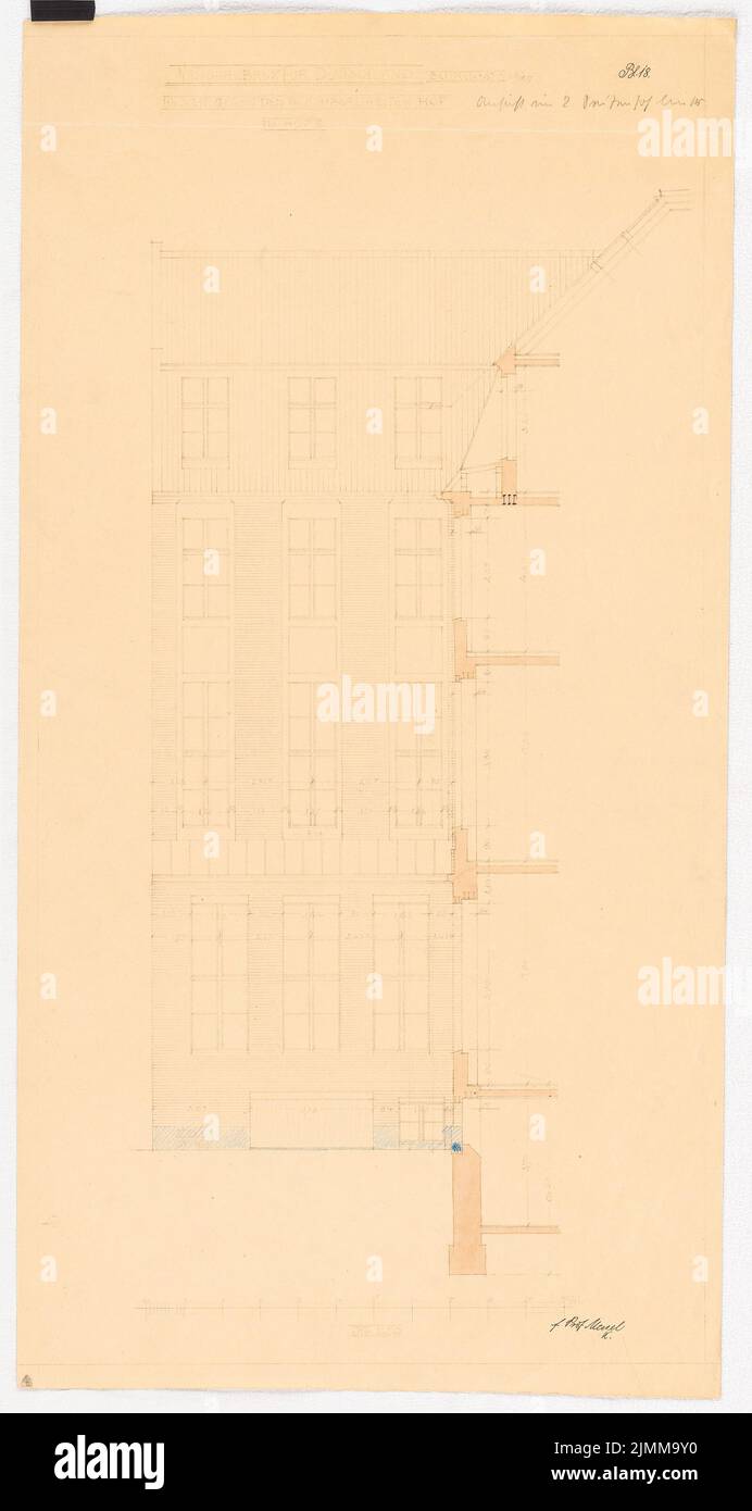 Messel Alfred (1853-1909), National Bank commercial building, Berlin ...