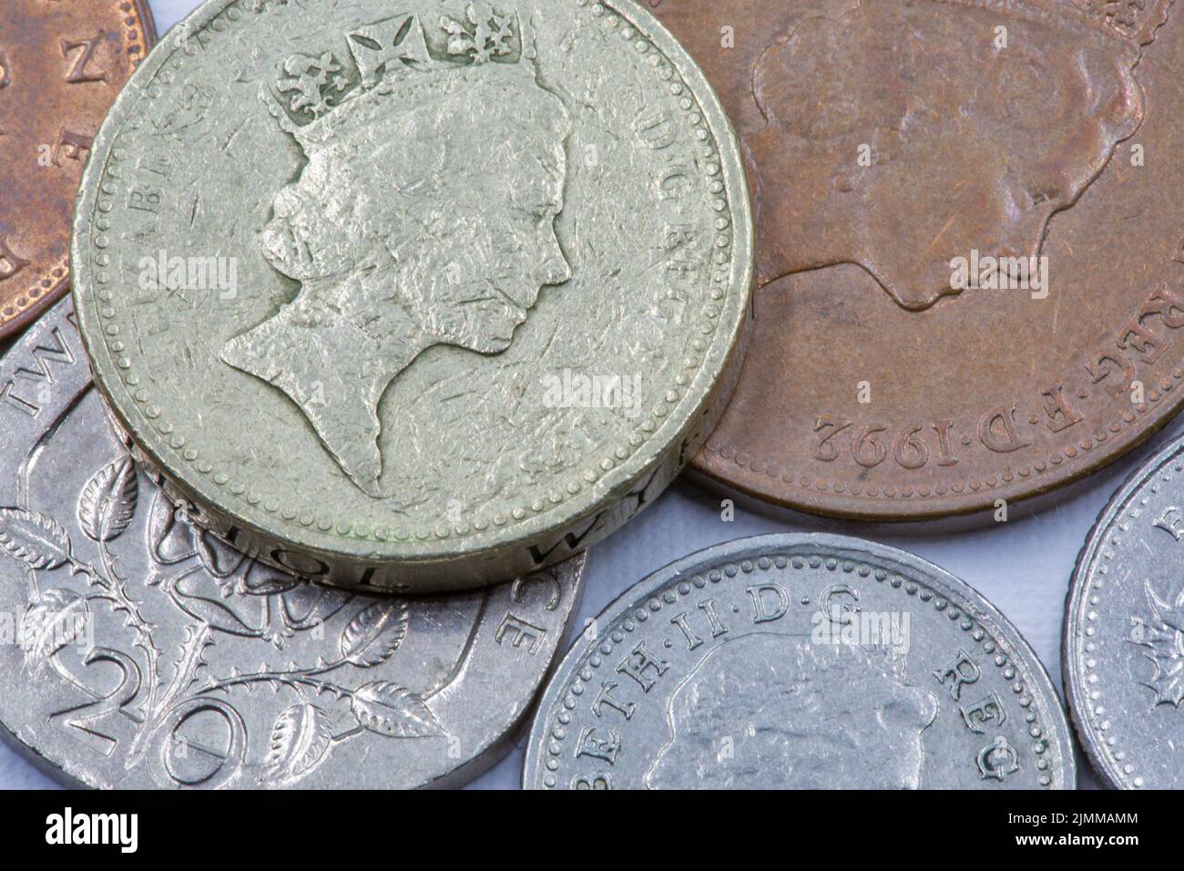 Old pound coins hires stock photography and images Alamy