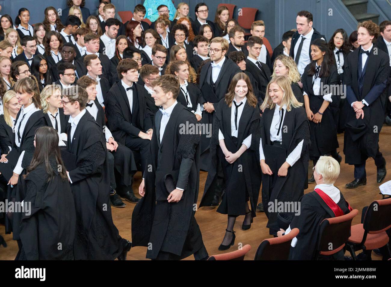 Oxford University graduation ceremony in the Sheldonian Theatre, August