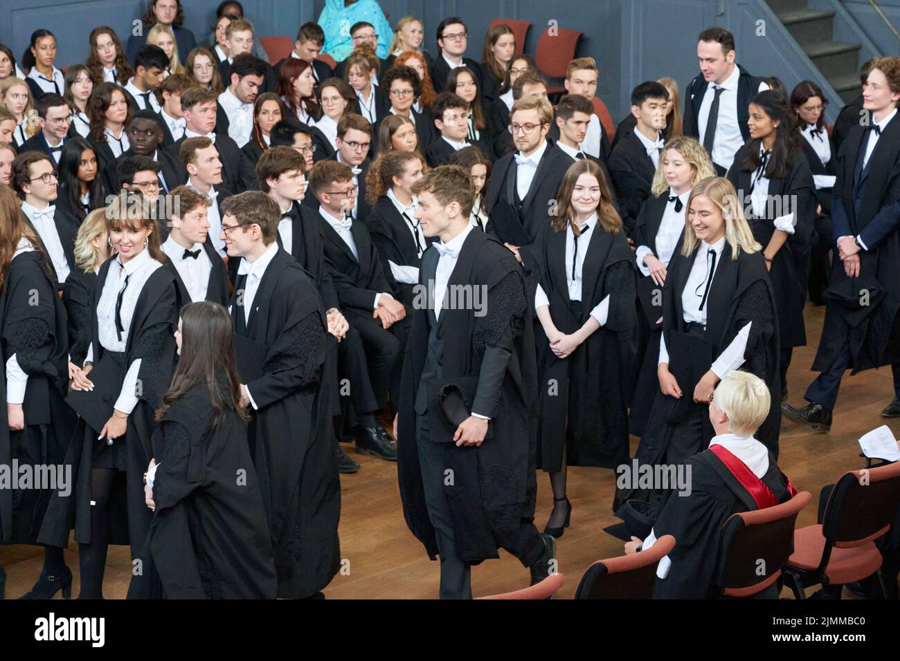 Oxford University graduation ceremony in the Sheldonian Theatre, August