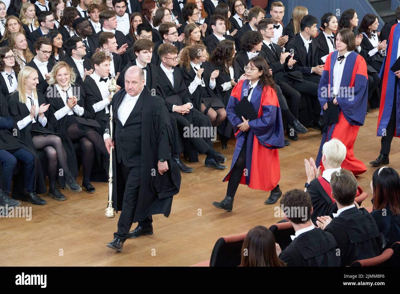 University graduates graduation ceremony oxford hires stock