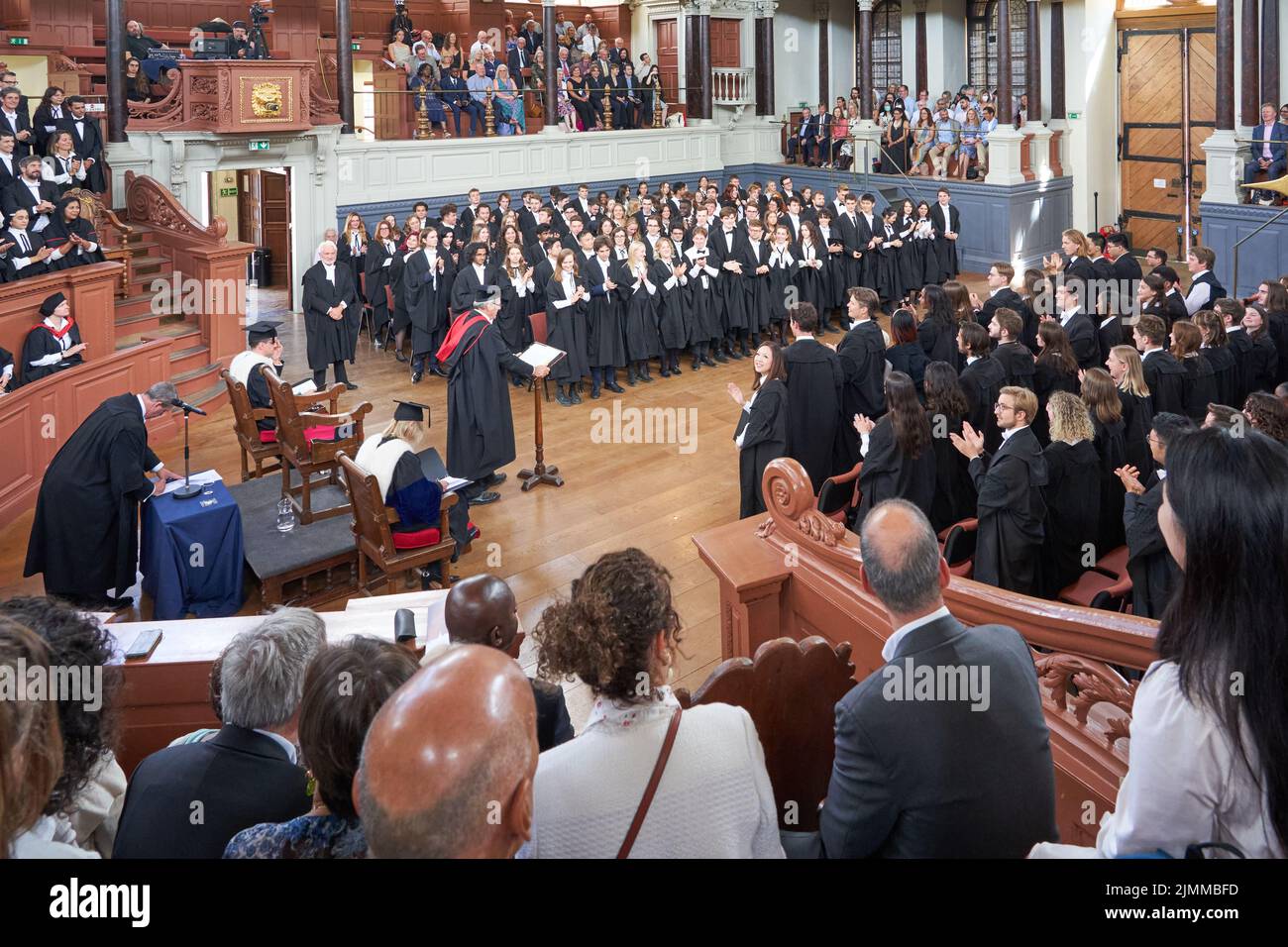 Oxford University graduation ceremony in the Sheldonian Theatre, August