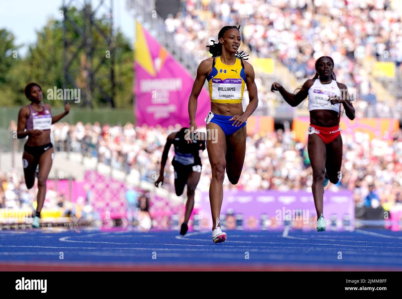 Barbados' Sada Williams wins gold in the Women's 400m Final at Alexander Stadium on day ten of the 2022 Commonwealth Games in Birmingham. Picture date: Sunday August 7, 2022. Stock Photo