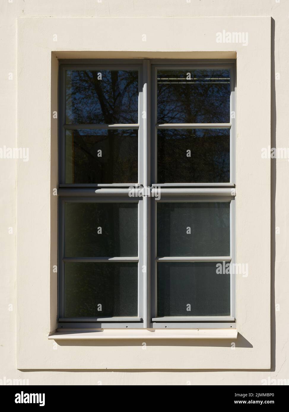 Single Window of an old renovated house in the old town of Wittenberg in Germany Stock Photo