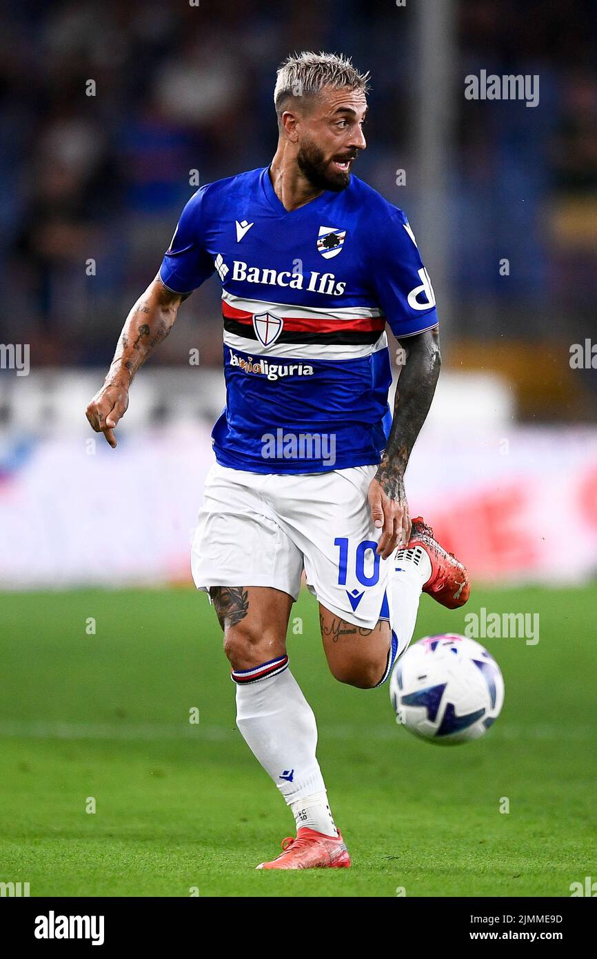 Genoa, Italy. 30 April 2022. Leo Ostigard of Genoa CFC in action during the  Serie A football match between UC Sampdoria and Genoa CFC. Credit: Nicolò  Campo/Alamy Live News Stock Photo - Alamy