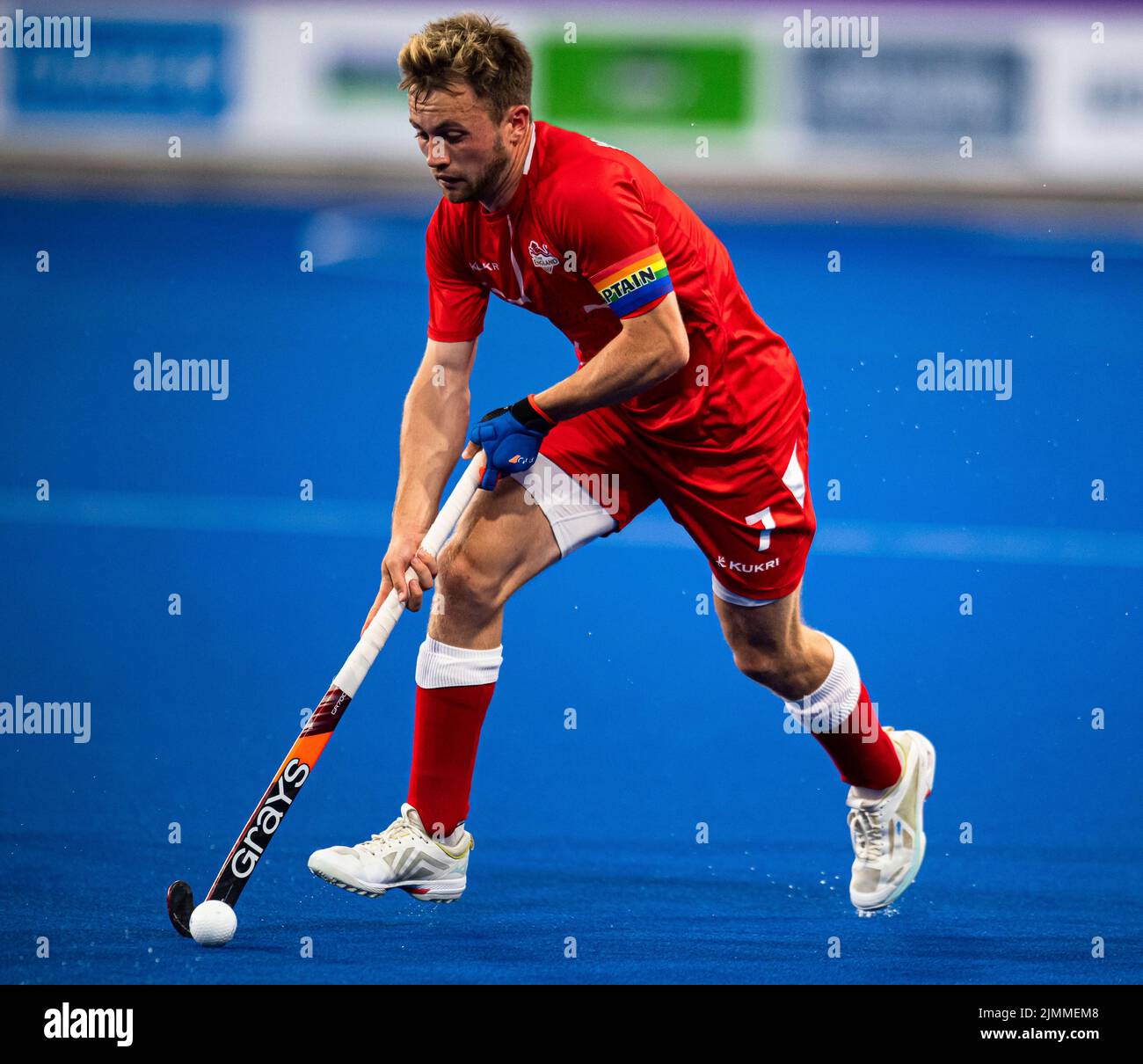 BIRMINGHAM, UNITED KINGDOM. 06th Aug, 2022. Zachary Wallace of England (Capt.) during Men's Hockey Semi-Finals England vs Australia of Birmingham 2022 - Commonwealth Games at Birmingham University on Saturday, August 06, 2022 in BIRMINGHAM, UNITED KINGDOM. Credit: Taka Wu/Alamy Live News Stock Photo