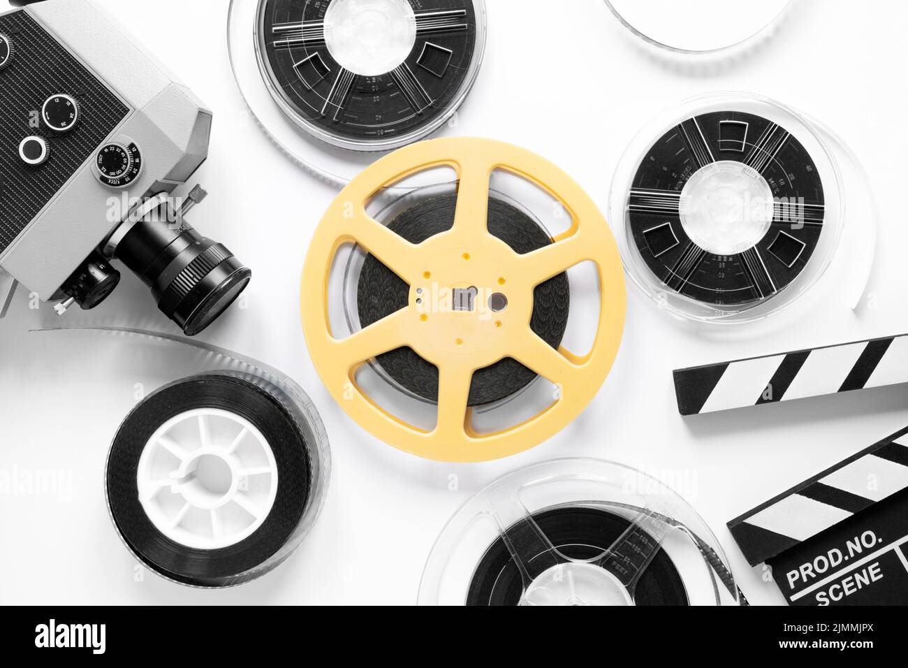 Film elements white background Stock Photo