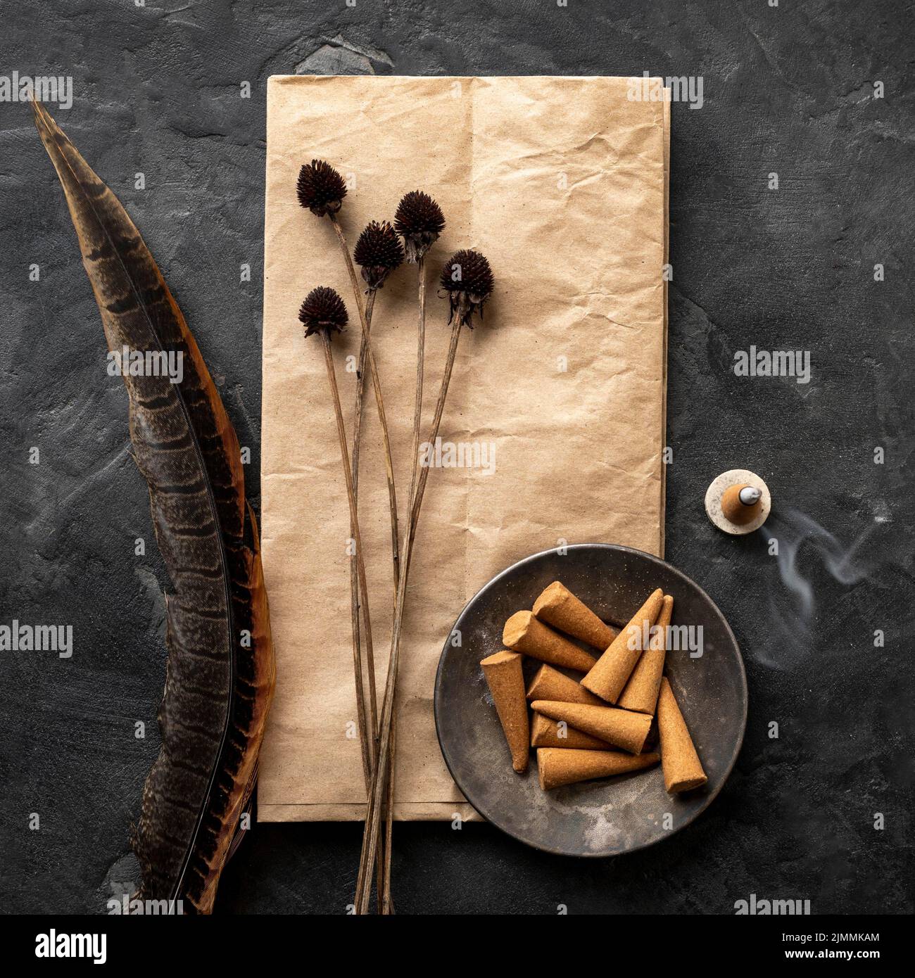 Incenses cones paper Stock Photo