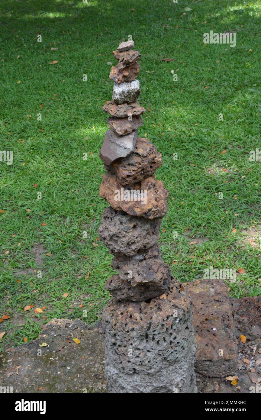 Religious Stone Stacking Art Stock Photo Alamy
