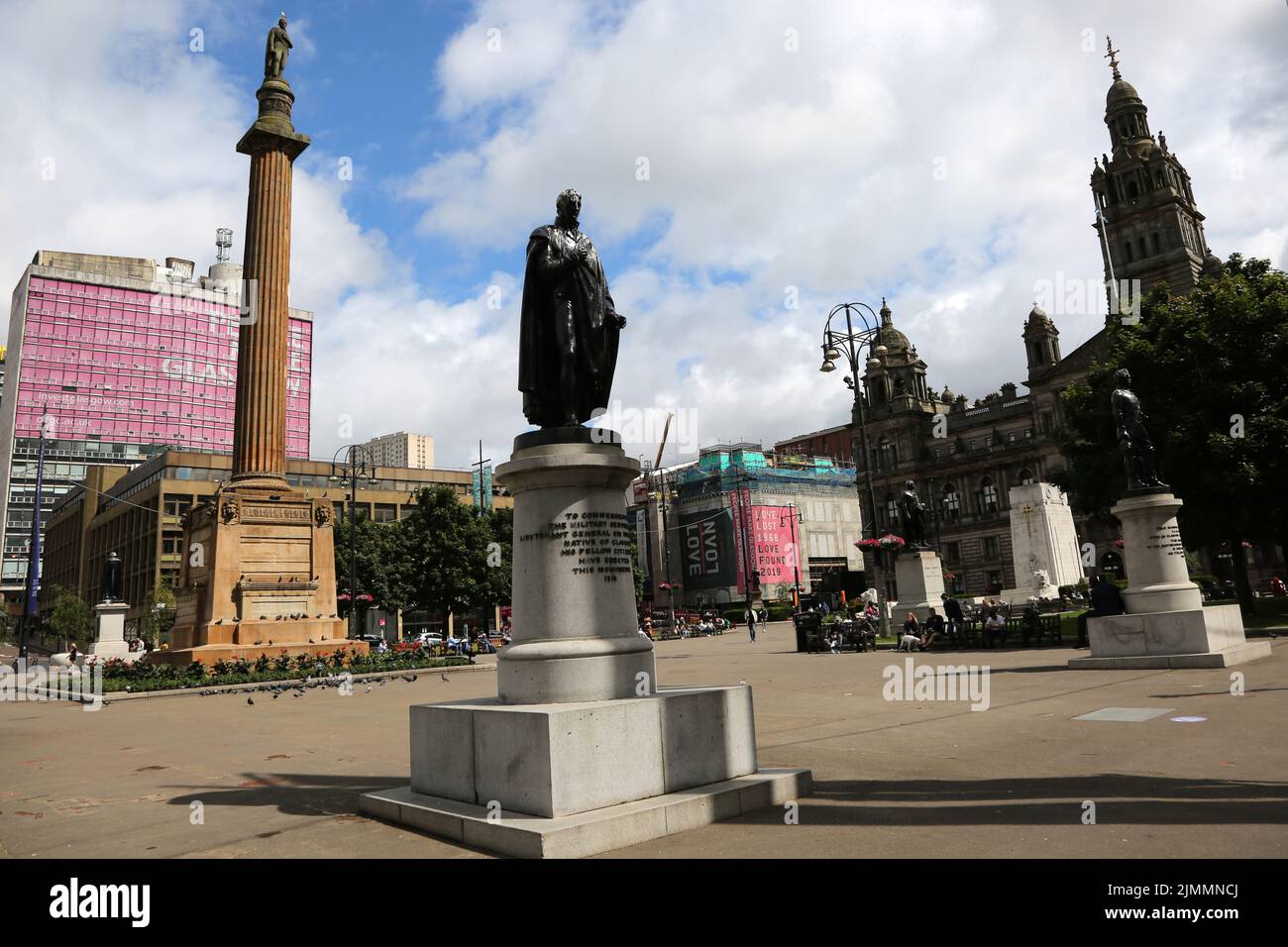 George Square, Glasgow, Scotland, UK. Statue of Colin Campbell, Field Marshal Lord Clyde  by John Henry Foley Stock Photo