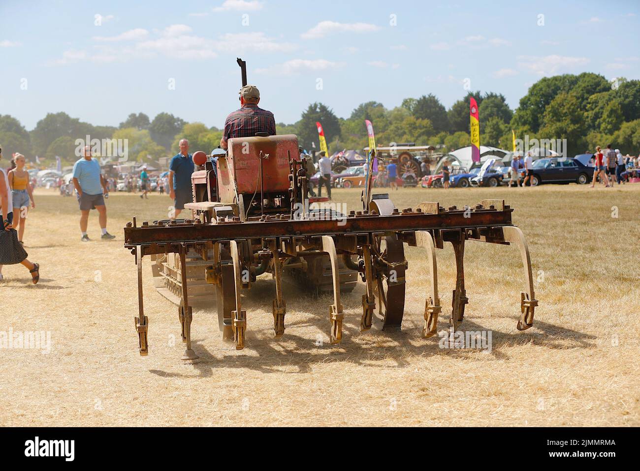 Woodchurch, Kent, UK. 07 August, 2022. On a hot and sunny day in the Kent countryside thousands of people arrive at one of the largest steam rally events in the south east. Photo Credit: Paul Lawrenson/Alamy Live News Stock Photo