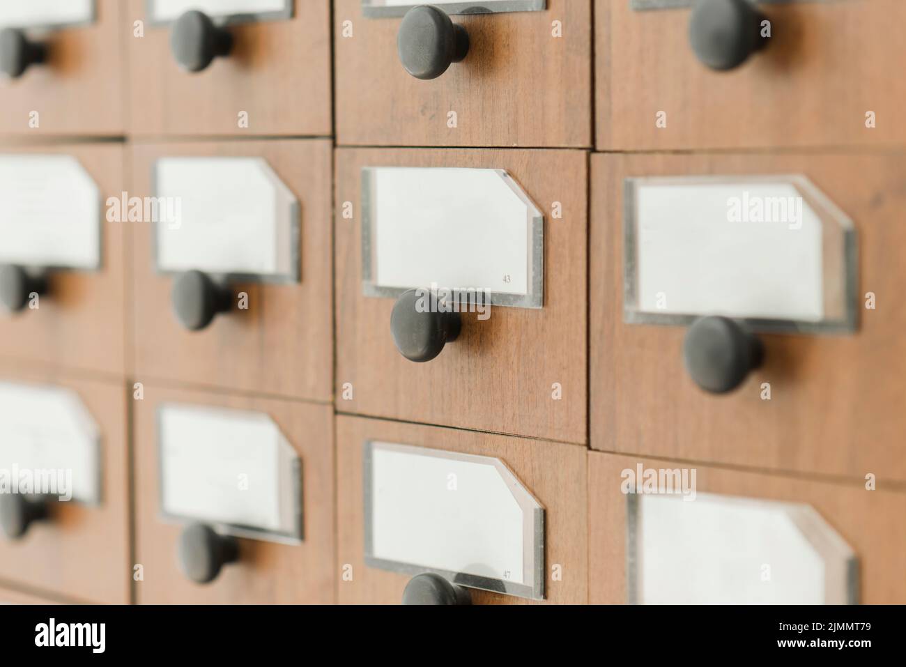 Drawers library catalog Stock Photo Alamy