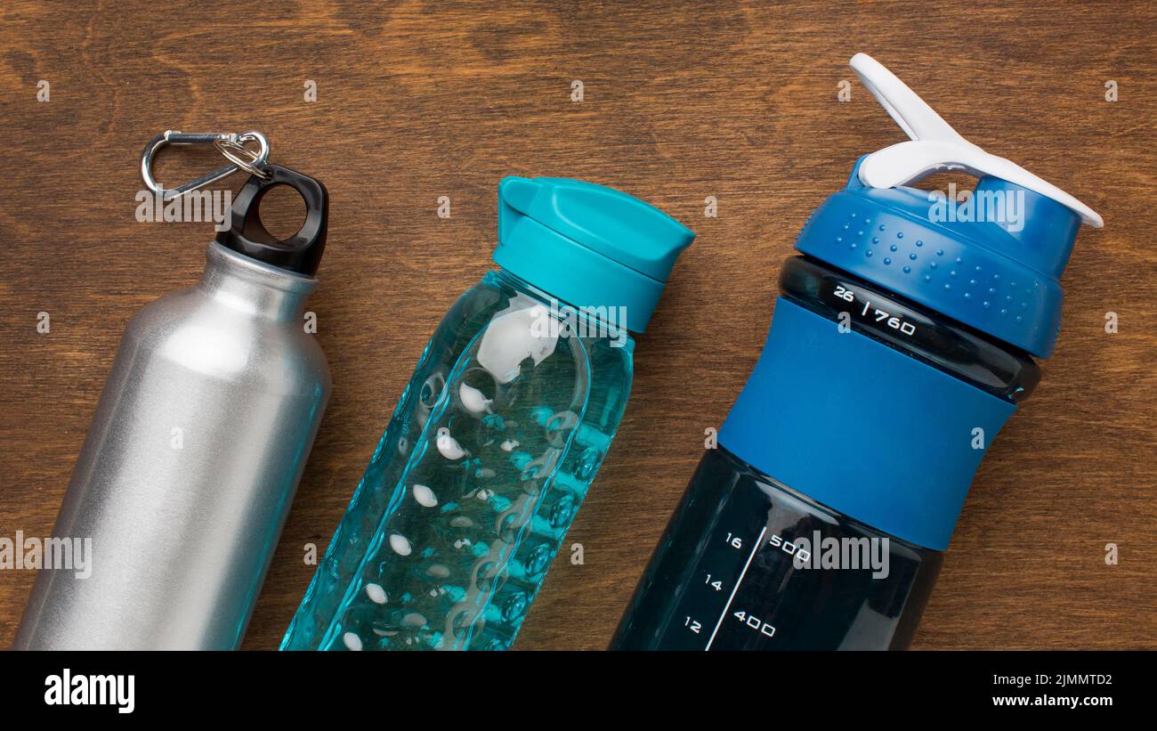 Thermos fitness bottles water Stock Photo Alamy