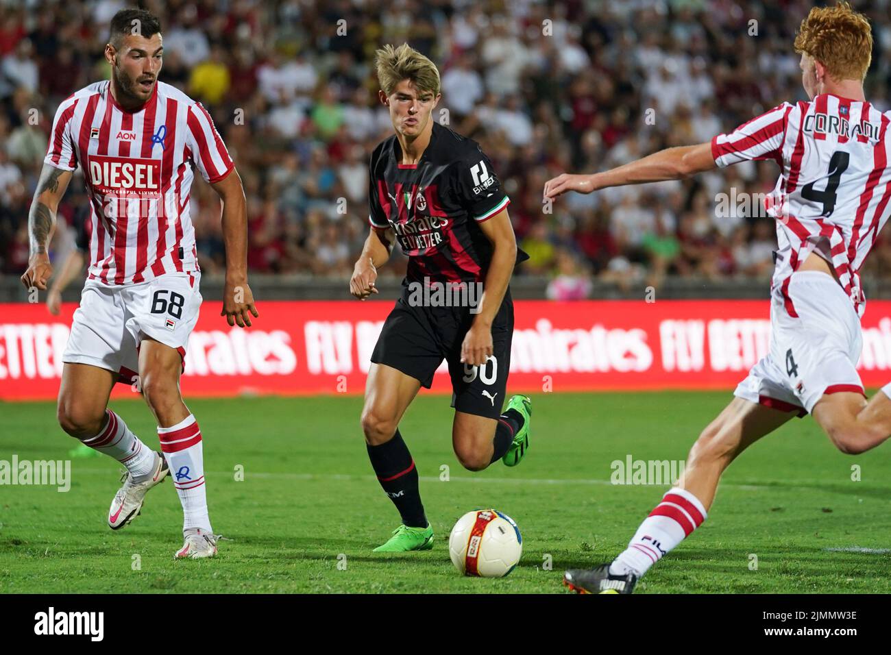 Charles De Ketelaere, AC Milan Vicenza, August, 6th 2022,  Romeo Menti Stadium  lr Vicenza Vs AC Milan Photo Luca Taddeo / Insidefoto  ITALY ONLY Stock Photo