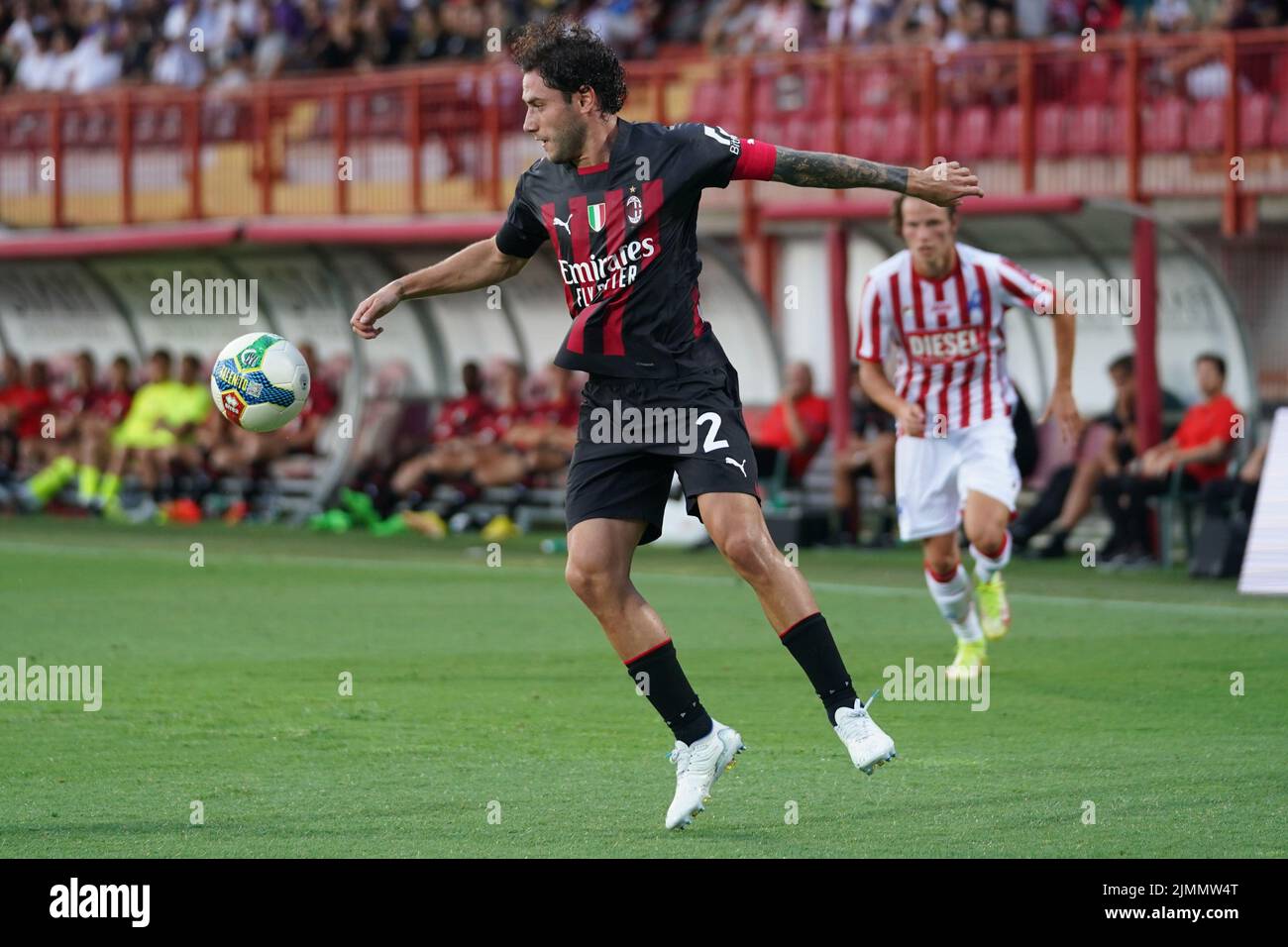 David Calabria, AC Milan Vicenza, August, 6th 2022,  Romeo Menti Stadium  lr Vicenza Vs AC Milan Photo Luca Taddeo / Insidefoto  ITALY ONLY Stock Photo