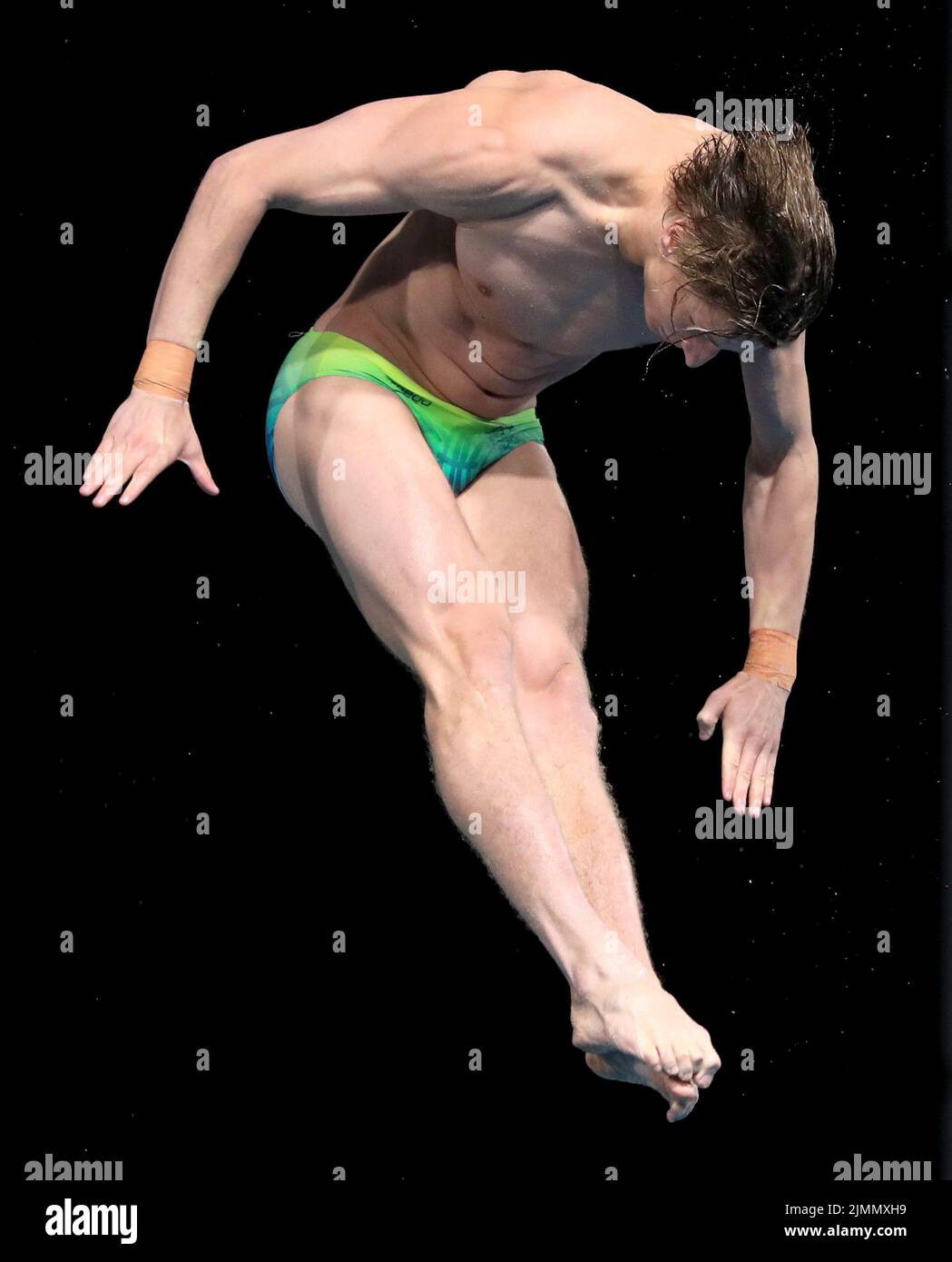 Australia’s Cassiel Emmanuel Rousseau in action during the Men’s 10m Platform preliminary at Sandwell Aquatics Centre on day ten of the 2022 Commonwealth Games in Birmingham. Picture date: Sunday August 7, 2022. Stock Photo