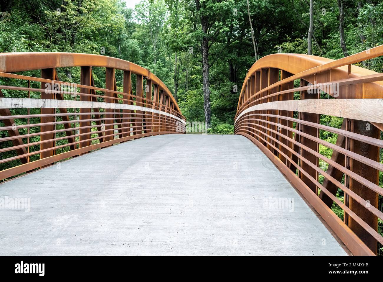 Bridge no. 1 on the Swedish Immigrant Regional Trail; a bike and walking path that runs from Taylors Falls to Shafer in Minnesota USA. Stock Photo