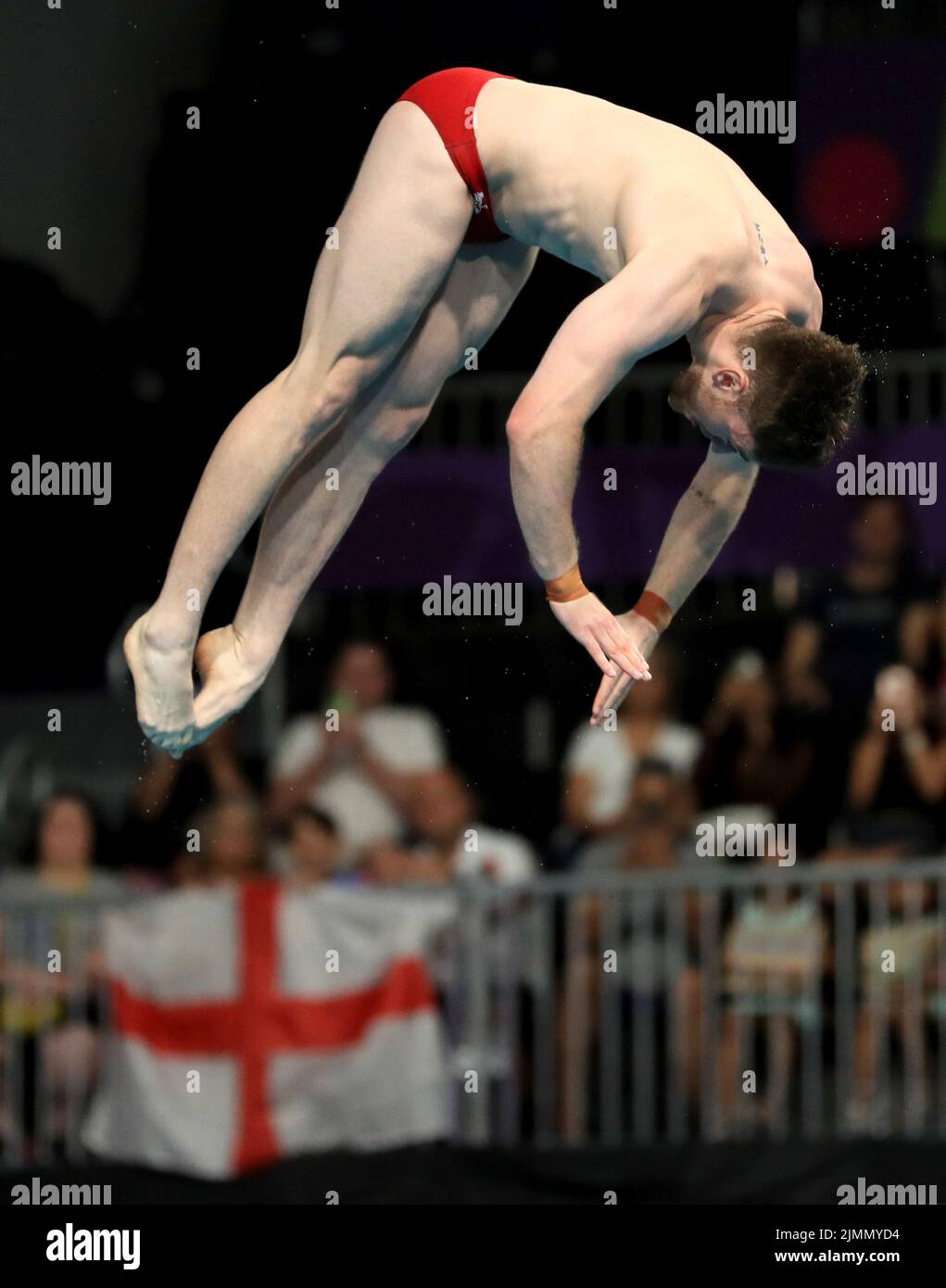 England’s Matthew Lee in action during the Men’s 10m Platform preliminary at Sandwell Aquatics Centre on day ten of the 2022 Commonwealth Games in Birmingham. Picture date: Sunday August 7, 2022. Stock Photo