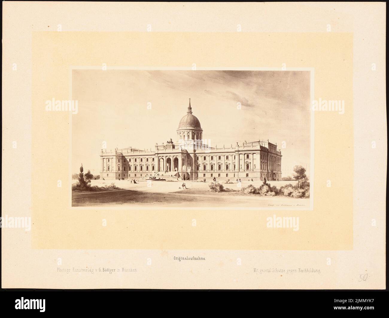 Lange & Bühlmann, Reichstag, Berlin (1872): View. Photo on paper, 24.2 x 32.3 cm (including scan edges) Stock Photo