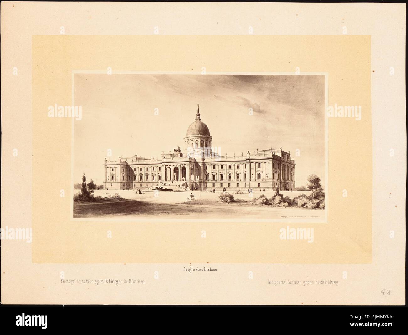 Lange & Bühlmann, Reichstag, Berlin (1872): View. Photo on paper, 24.2 x 32.1 cm (including scan edges) Stock Photo