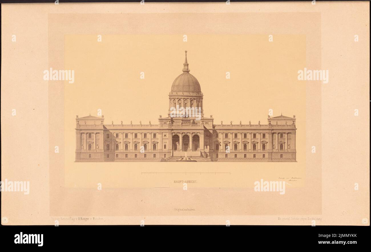 Lange Emil (1841-1926), Reichstag, Berlin (1872): Main view. Photo on paper, 29 x 47.4 cm (including scan edges) Stock Photo