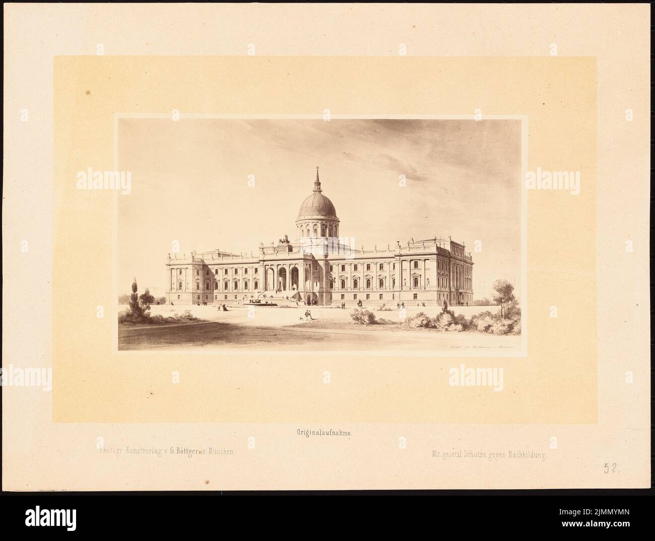 Lange & Bühlmann, Reichstag, Berlin (1872): View. Photo on paper, 24.3 x 32.1 cm (including scan edges) Stock Photo