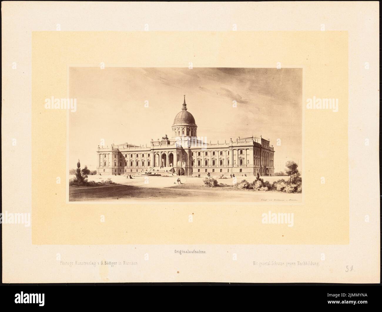 Lange & Bühlmann, Reichstag, Berlin (1872): View. Photo on paper, 24.1 x 32.2 cm (including scan edges) Stock Photo