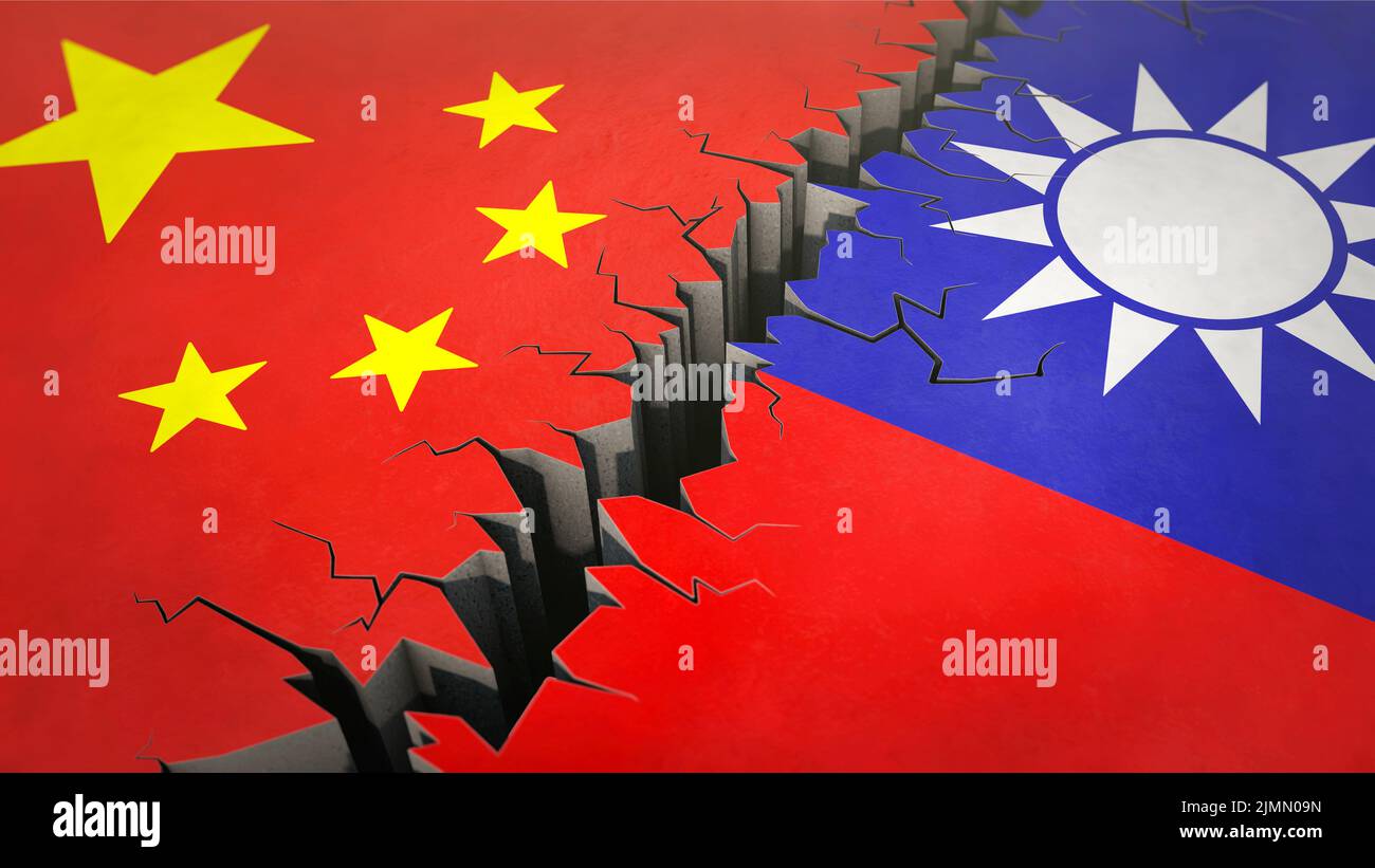 Taiwan conflict - Tensions between China and Taiwan are rising Stock Photo