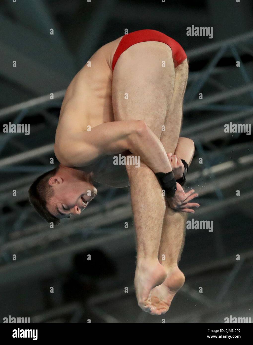 England’s Matthew Dixon in action during the Men’s 10m Platform preliminary at Sandwell Aquatics Centre on day ten of the 2022 Commonwealth Games in Birmingham. Picture date: Sunday August 7, 2022. Stock Photo