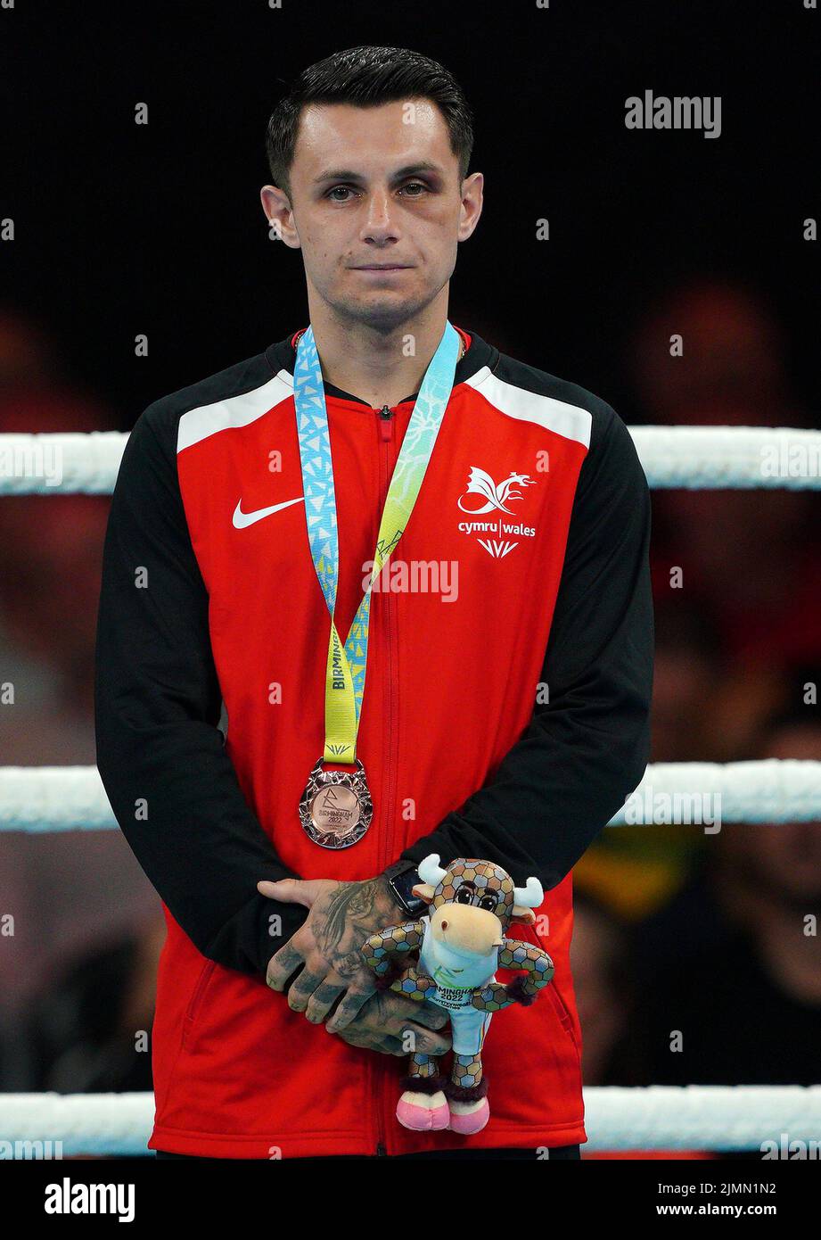Wales's Jake Dodd wins Bronze in the Men's Fly (48-51kg) Final at The NEC on day ten of the 2022 Commonwealth Games in Birmingham. Picture date: Sunday August 7, 2022. Stock Photo