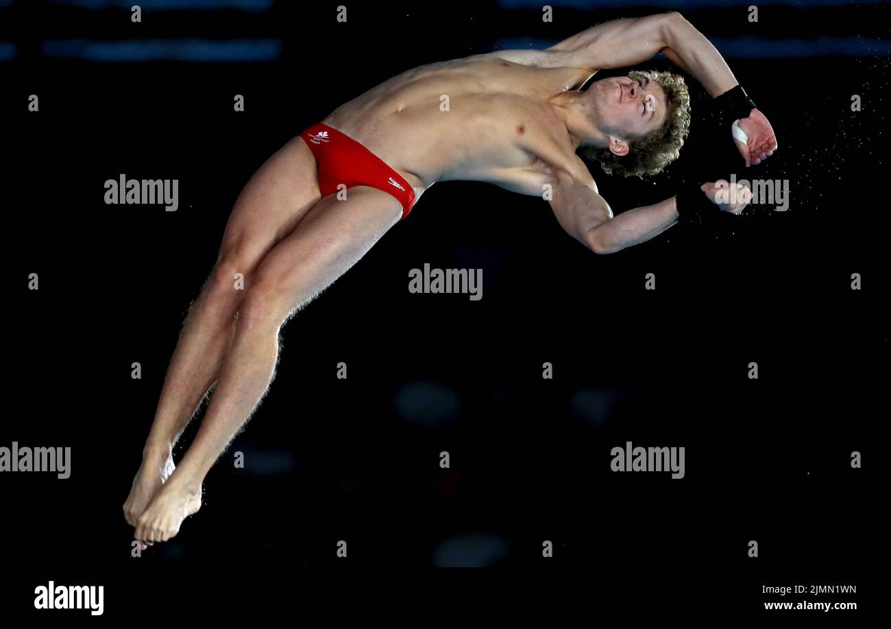 Canada’s Rylan Wiens in action during the Men’s 10m Platform preliminary at Sandwell Aquatics Centre on day ten of the 2022 Commonwealth Games in Birmingham. Picture date: Sunday August 7, 2022. Stock Photo