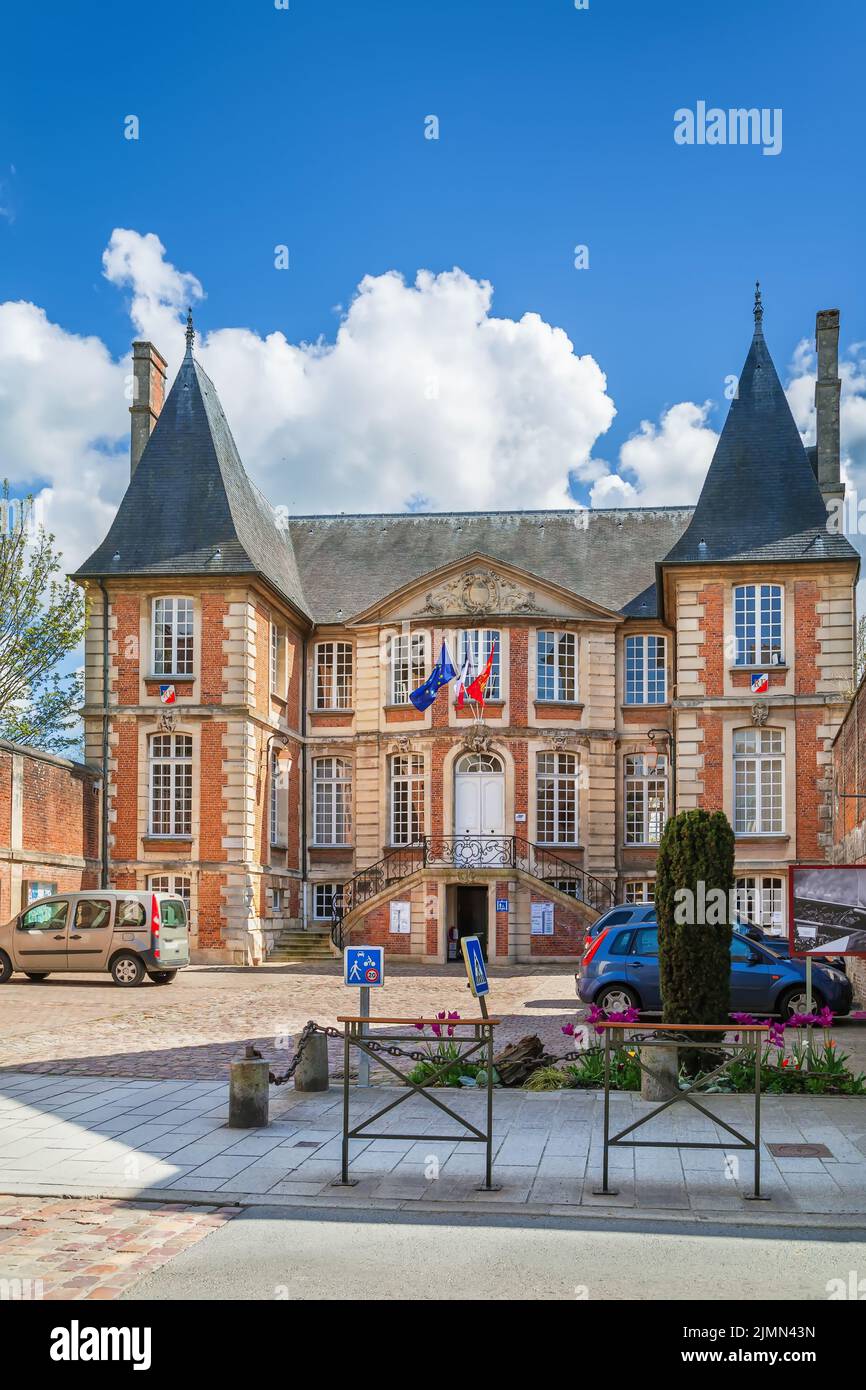 City hall of Pont-l'Eveque, France Stock Photo - Alamy