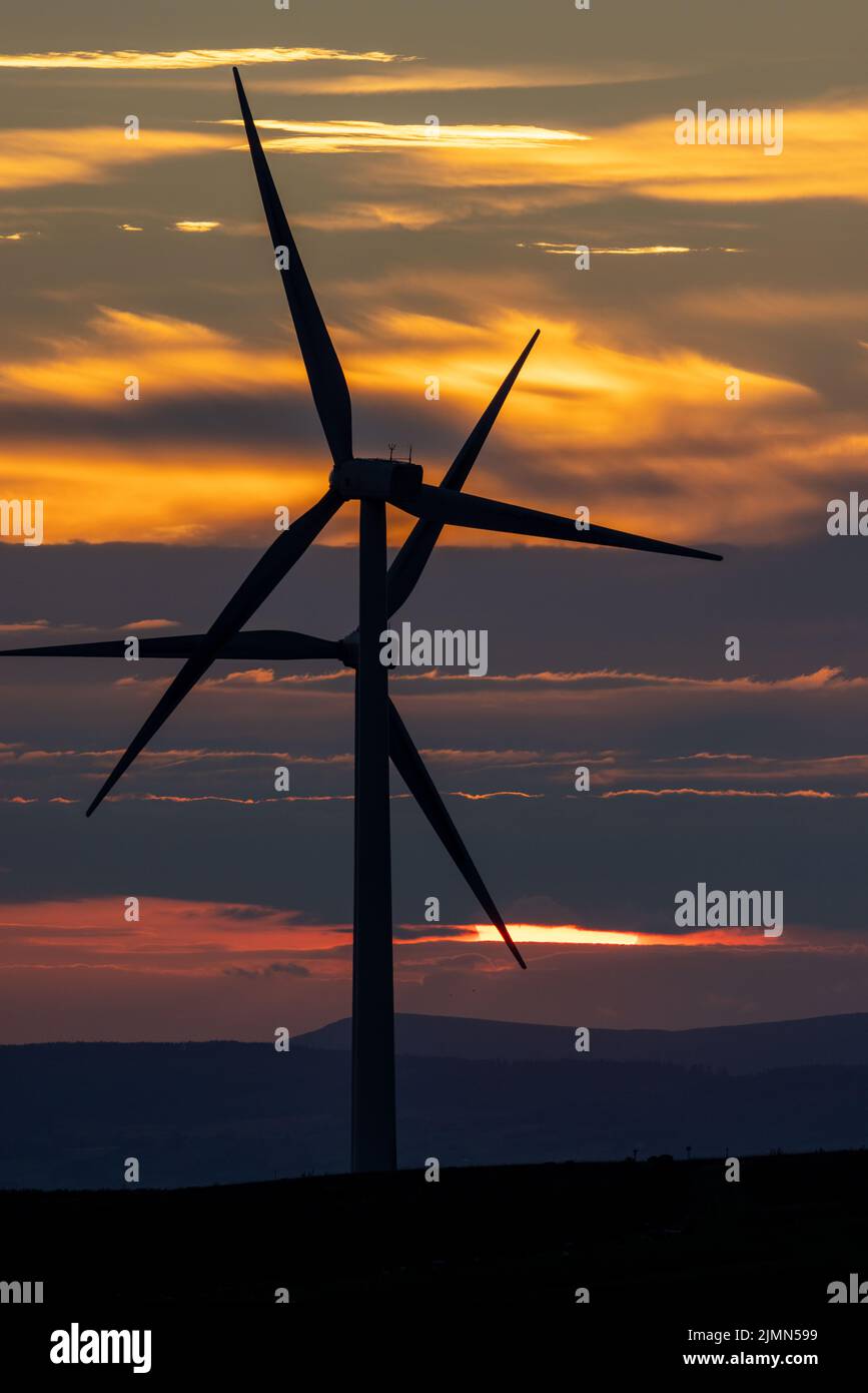 Coal Clough Windfarm, Burnley. Stock Photo