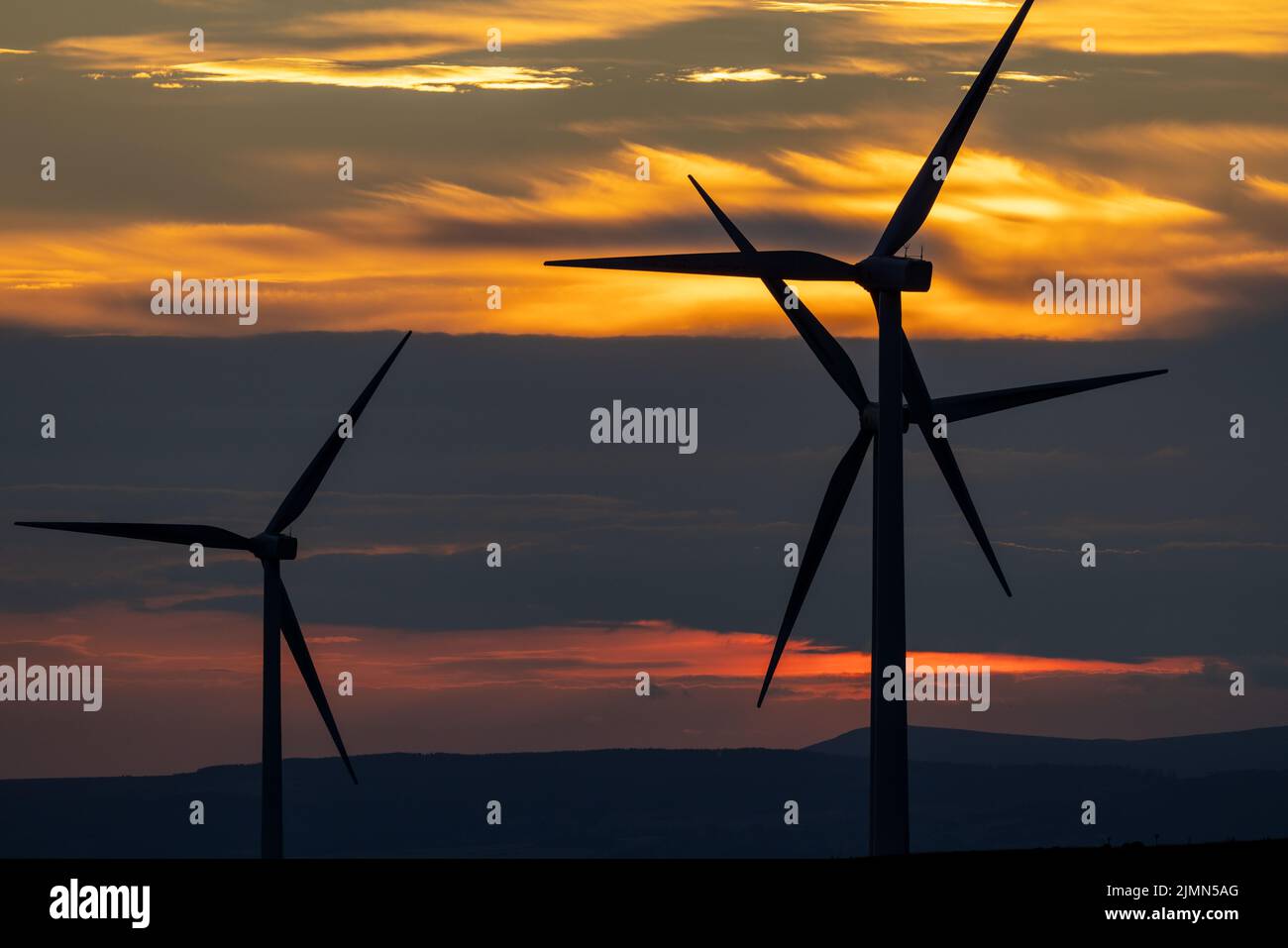 Coal Clough Windfarm, Burnley. Stock Photo