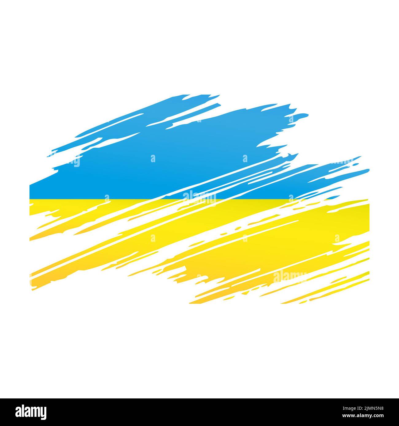 Flag Ukraine In The Form Traces Brush Stock Photo Alamy