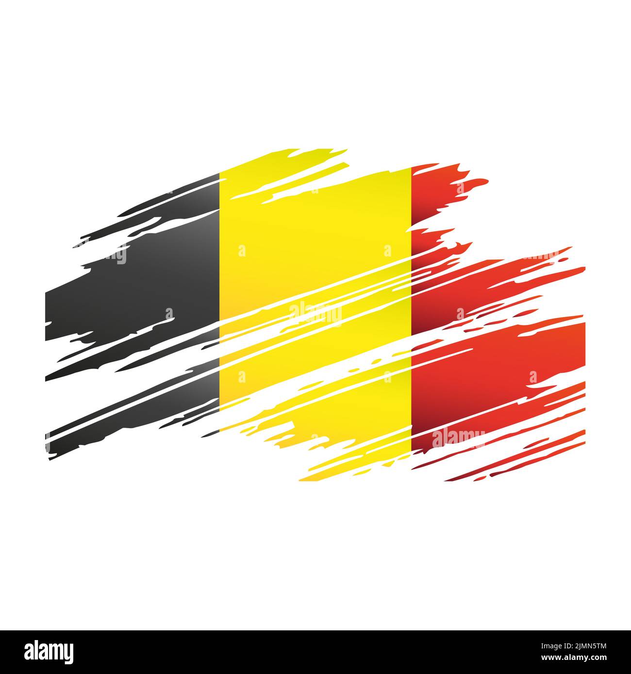 Flag Of Belgium in the form traces brush Stock Photo