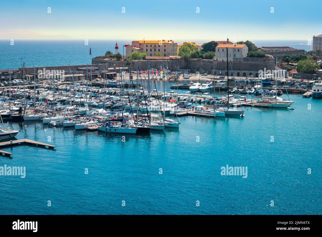 Port of Ajaccio, Corsica Island. Stock Photo