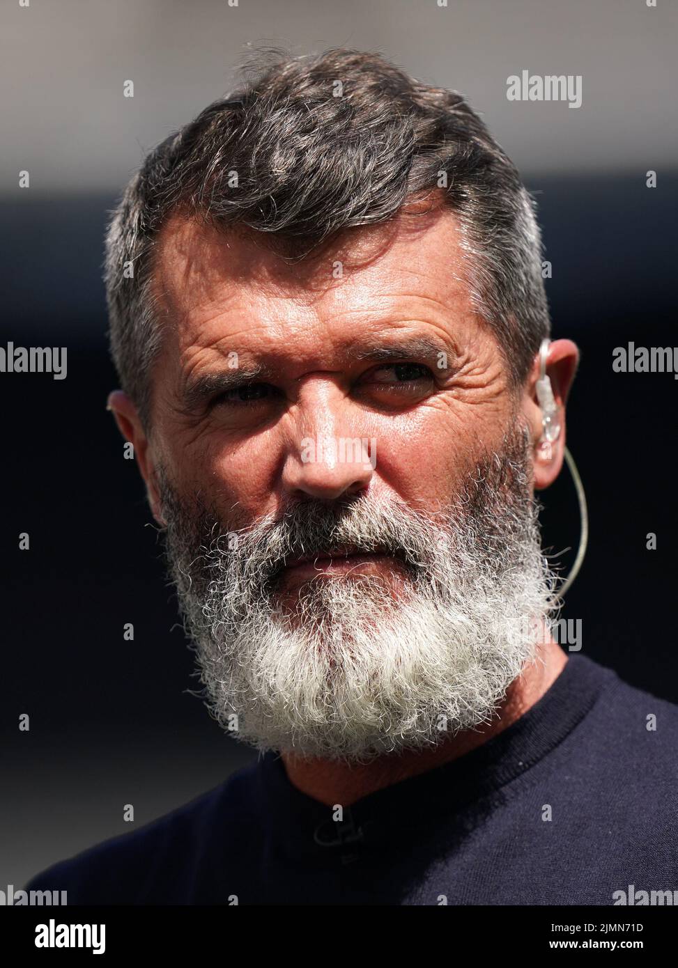 Pundit Roy Keane during the Premier League match at London Stadium. Picture date: Sunday August 7, 2022. Stock Photo