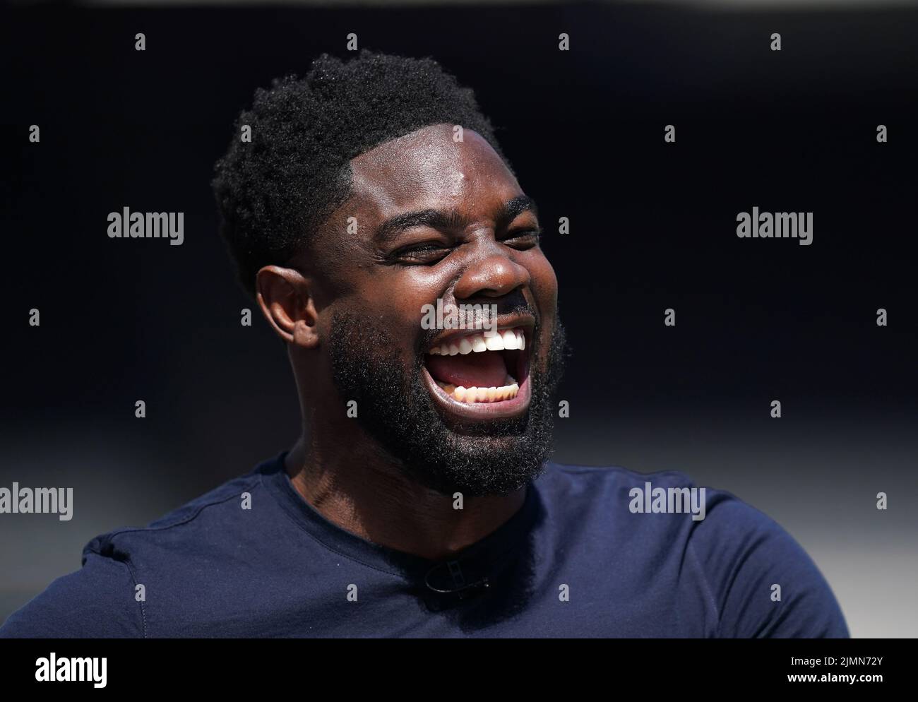 Pundit Micah Richards ahead of the Premier League match at London Stadium. Picture date: Sunday August 7, 2022. Stock Photo