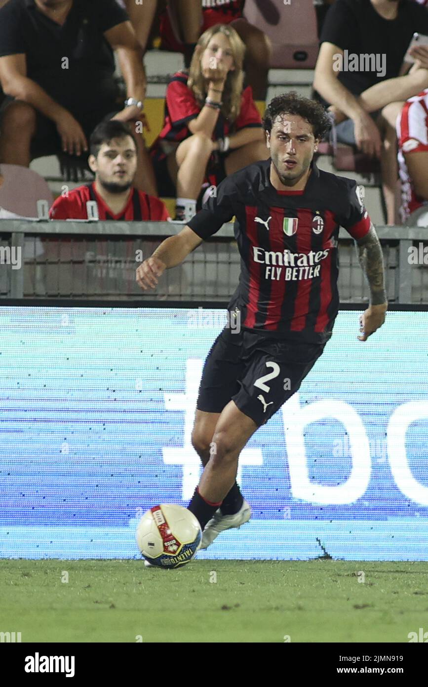 Davide Calabria of AC Milan during LR Vicenza vs AC Milan, frendly match pre-season Serie A Tim 2022-23, at Romeo Menti stadium of Vicenza (VI), Italy, on August 06, 2022. Stock Photo