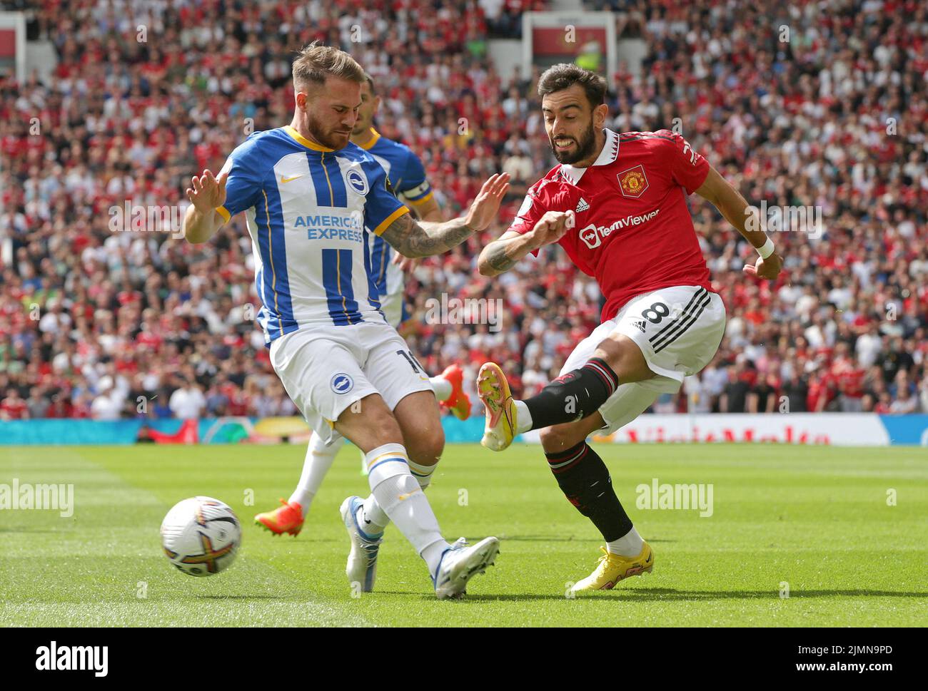 Brighton and Hove Albion's Alexis Mac Allister (left) and Manchester
