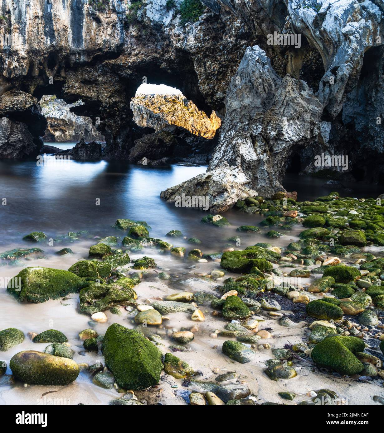 The Playa de Cuevas del Mar beach in northern Spain Stock Photo Alamy The Playa de Cuevas del Mar beach in northern Spain Stock Photo Alamy