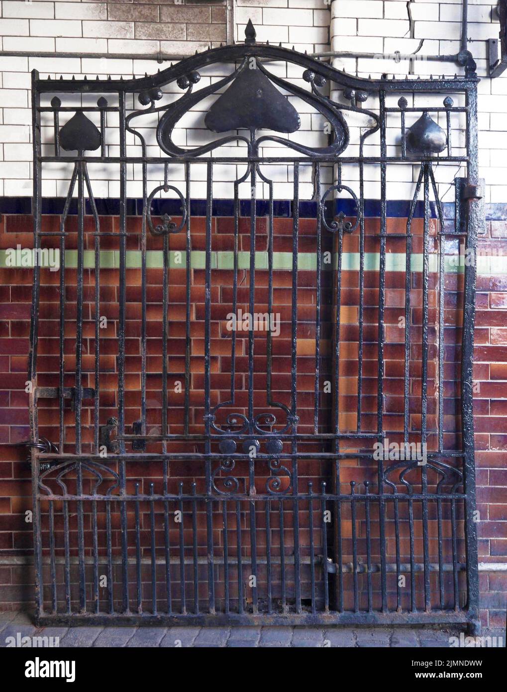 Open gate in Paisley, Scotland. Stock Photo