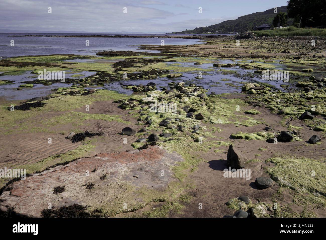 Beach at Whiting Bay on the Isle of Arran, Scotland. Stock Photo