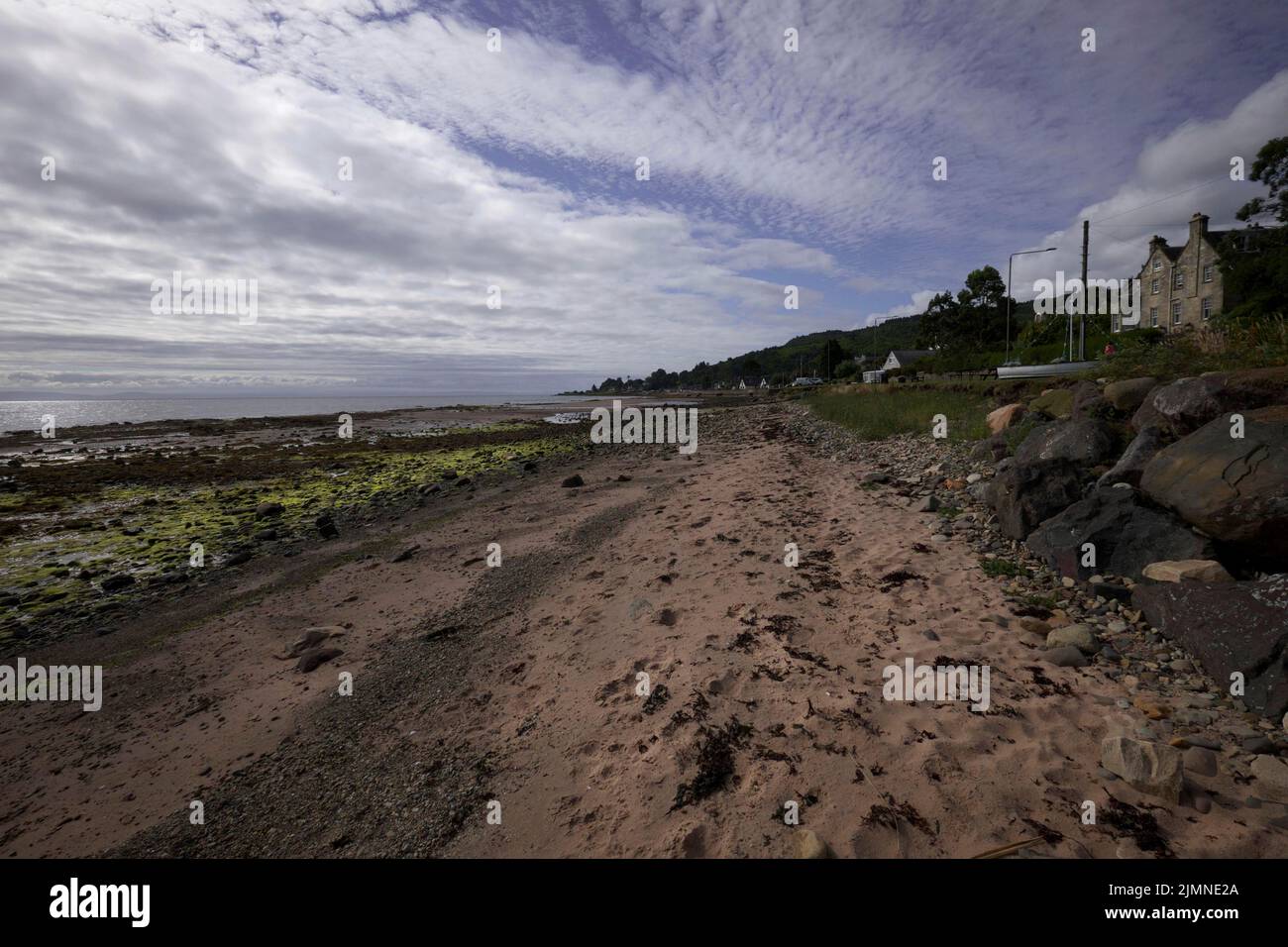 Beach at Whiting Bay on the Isle of Arran, Scotland. Stock Photo