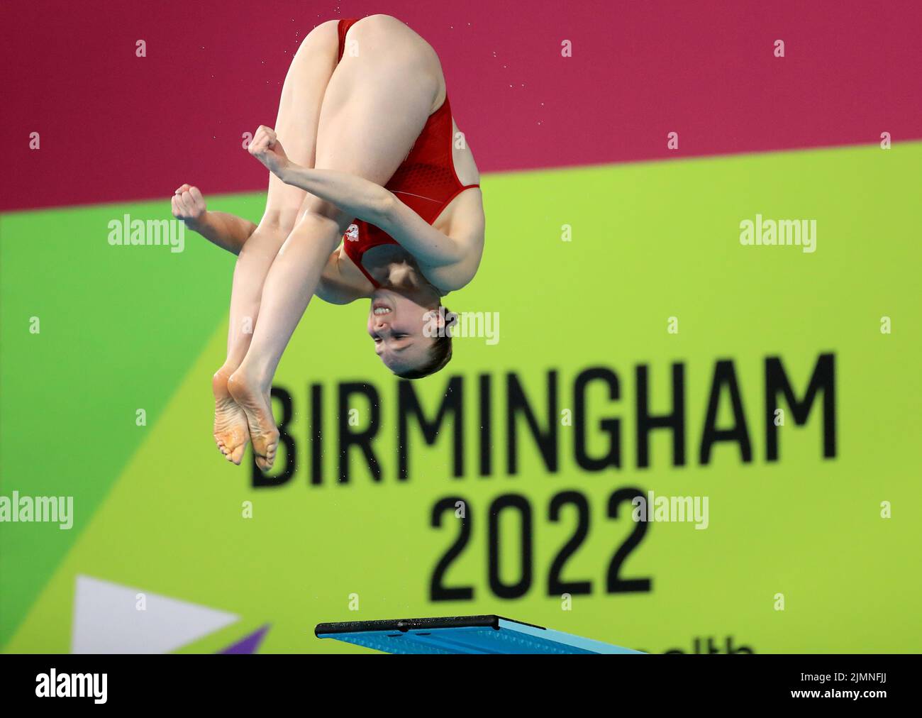 England’s Yasmin Isis Harper in action during the Women’s 3m Springboard preliminary at Sandwell Aquatics Centre on day ten of the 2022 Commonwealth Games in Birmingham. Picture date: Sunday August 7, 2022. Stock Photo