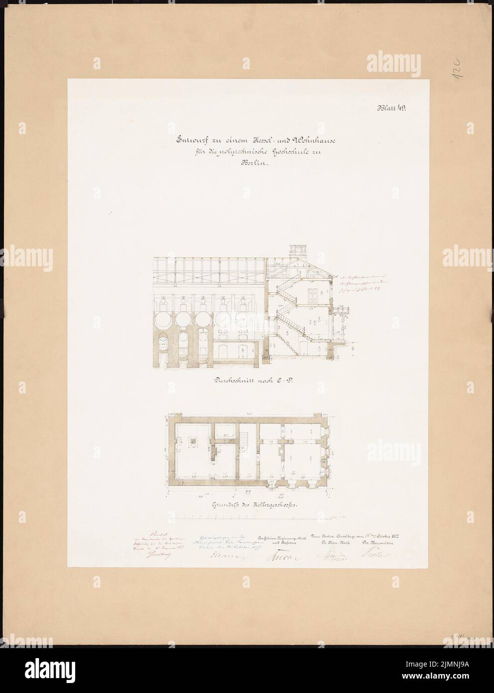 Kesselhaus mit wohnhaus langsschnitt hi-res stock photography and ...