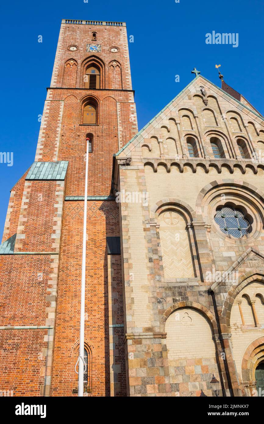 Front of the historic Domkirke cathedral in Ribe, Denmark Stock Photo